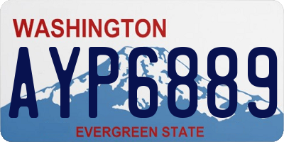 WA license plate AYP6889