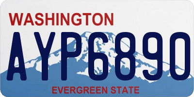 WA license plate AYP6890