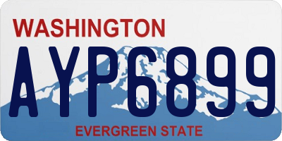 WA license plate AYP6899