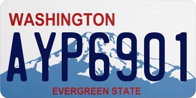 WA license plate AYP6901