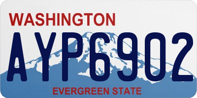 WA license plate AYP6902
