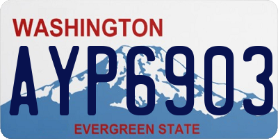 WA license plate AYP6903