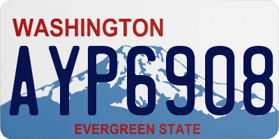 WA license plate AYP6908