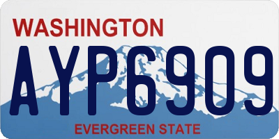 WA license plate AYP6909