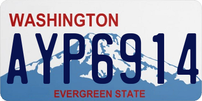 WA license plate AYP6914
