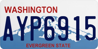 WA license plate AYP6915
