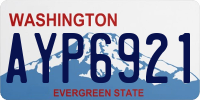 WA license plate AYP6921