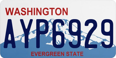 WA license plate AYP6929