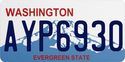 WA license plate AYP6930
