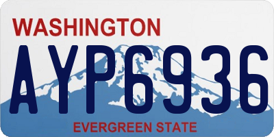 WA license plate AYP6936