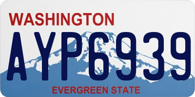 WA license plate AYP6939