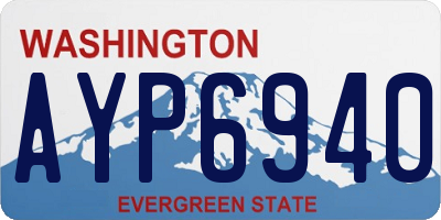WA license plate AYP6940