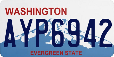 WA license plate AYP6942