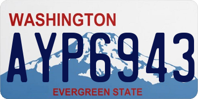 WA license plate AYP6943