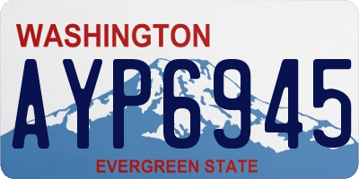 WA license plate AYP6945