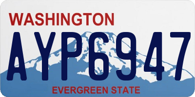 WA license plate AYP6947
