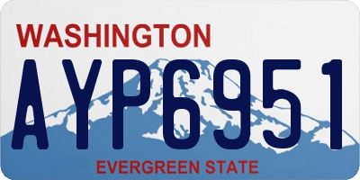 WA license plate AYP6951