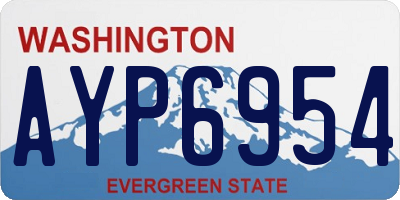 WA license plate AYP6954