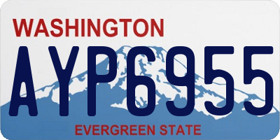 WA license plate AYP6955
