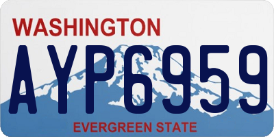 WA license plate AYP6959