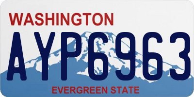 WA license plate AYP6963