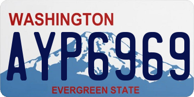 WA license plate AYP6969
