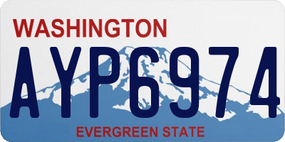 WA license plate AYP6974