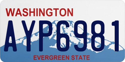 WA license plate AYP6981