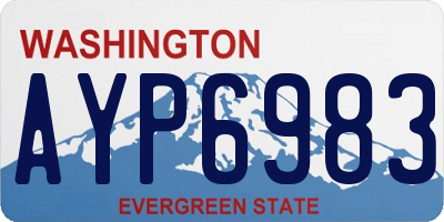 WA license plate AYP6983