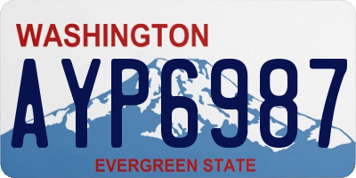 WA license plate AYP6987