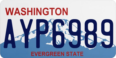 WA license plate AYP6989