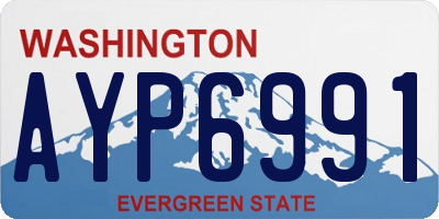 WA license plate AYP6991