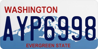 WA license plate AYP6998