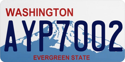 WA license plate AYP7002