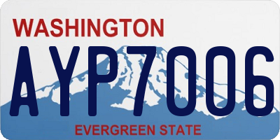 WA license plate AYP7006