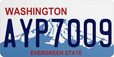 WA license plate AYP7009