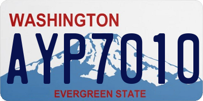 WA license plate AYP7010