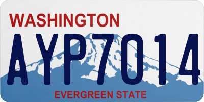 WA license plate AYP7014