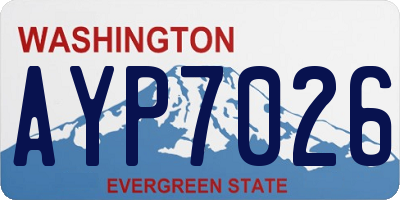 WA license plate AYP7026