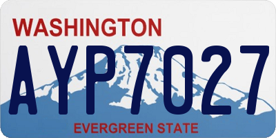 WA license plate AYP7027
