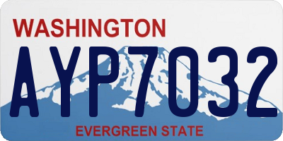 WA license plate AYP7032
