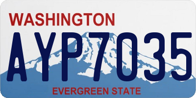 WA license plate AYP7035
