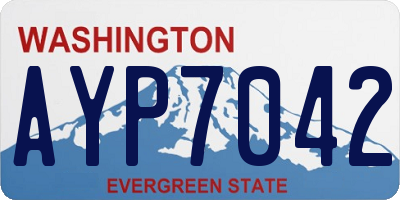 WA license plate AYP7042