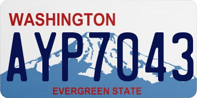 WA license plate AYP7043