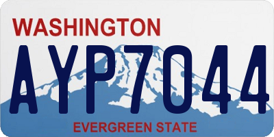 WA license plate AYP7044