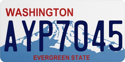 WA license plate AYP7045