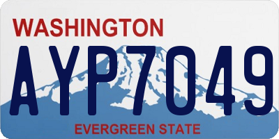 WA license plate AYP7049