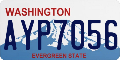 WA license plate AYP7056