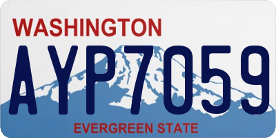 WA license plate AYP7059