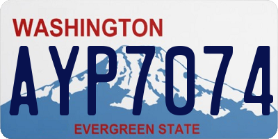 WA license plate AYP7074
